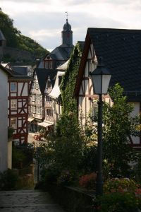 Ein Blick in die von Fachwerkhäusern bestandene Innenstadt Dillenburgs.