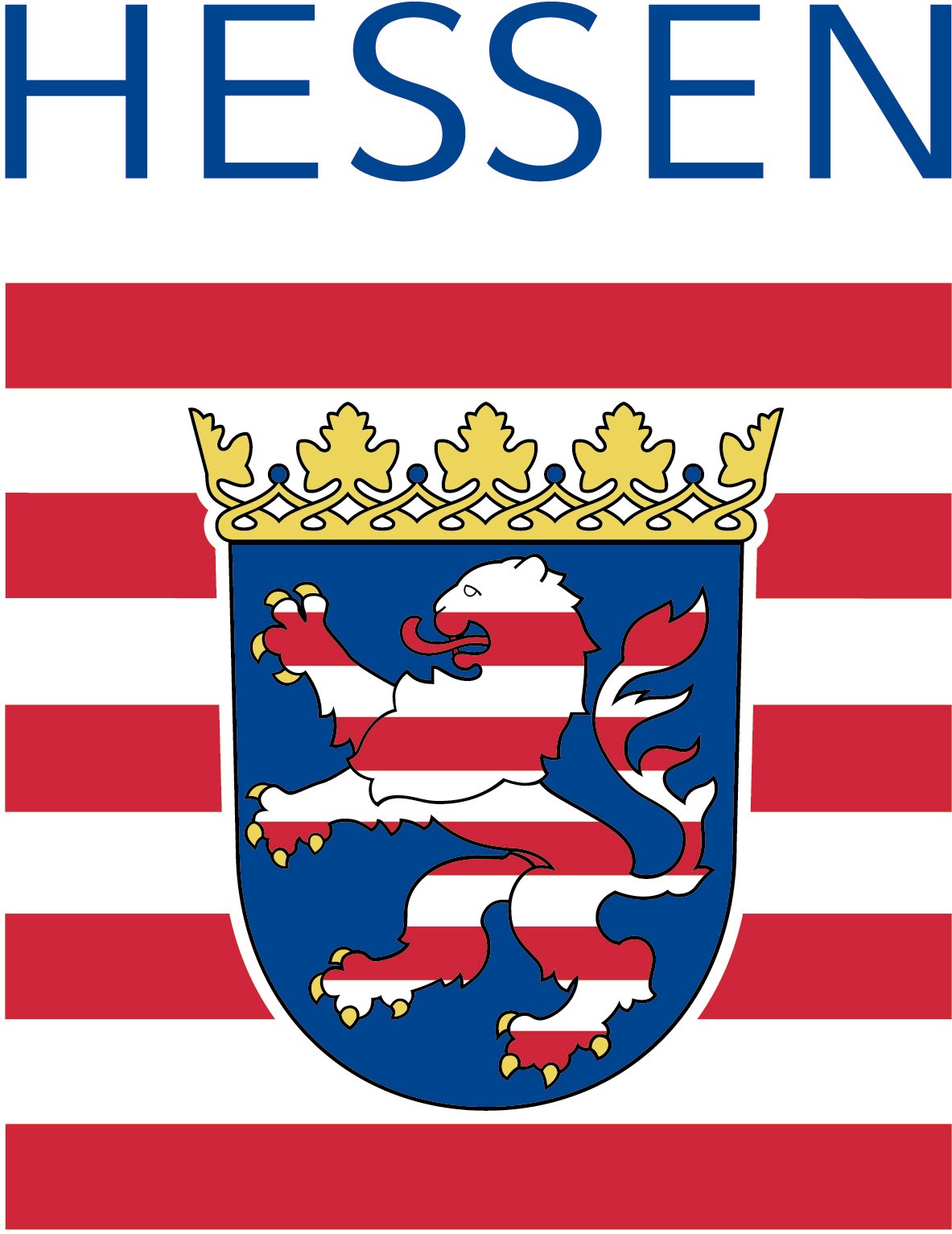 Wappen des Landes Hessen. Das Bild dient als Navigationselement und führt zum vollständigen Artikel.