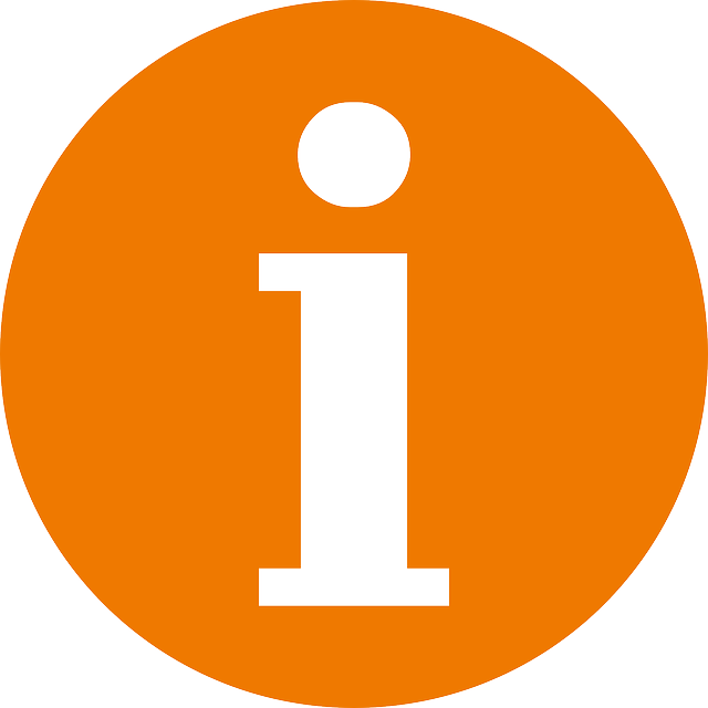 Ein "i" in einem orangenen Kreis als Hinweis auf eine Information