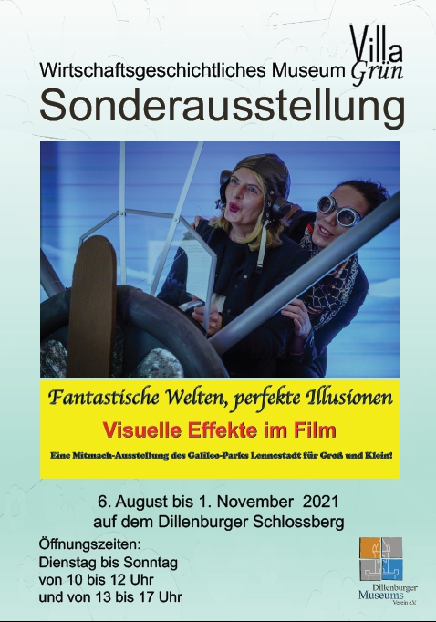 Plakat zur Sonderausstellung "Filmtricks" in der Villa Grün