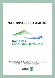 Naturpark-Plakette der Lahn-Dill-Bergland Kommunen. Mit einem Klick auf das Bild gelangen Sie zum Internetauftritt des Lahn-Dill-Berglandes.