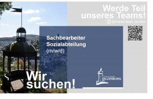 Hinweis auf eine Stellenausschreibung in der Sozialabteilung. Das Bild dient als Navigationselement und führt zum vollständigen Text.
