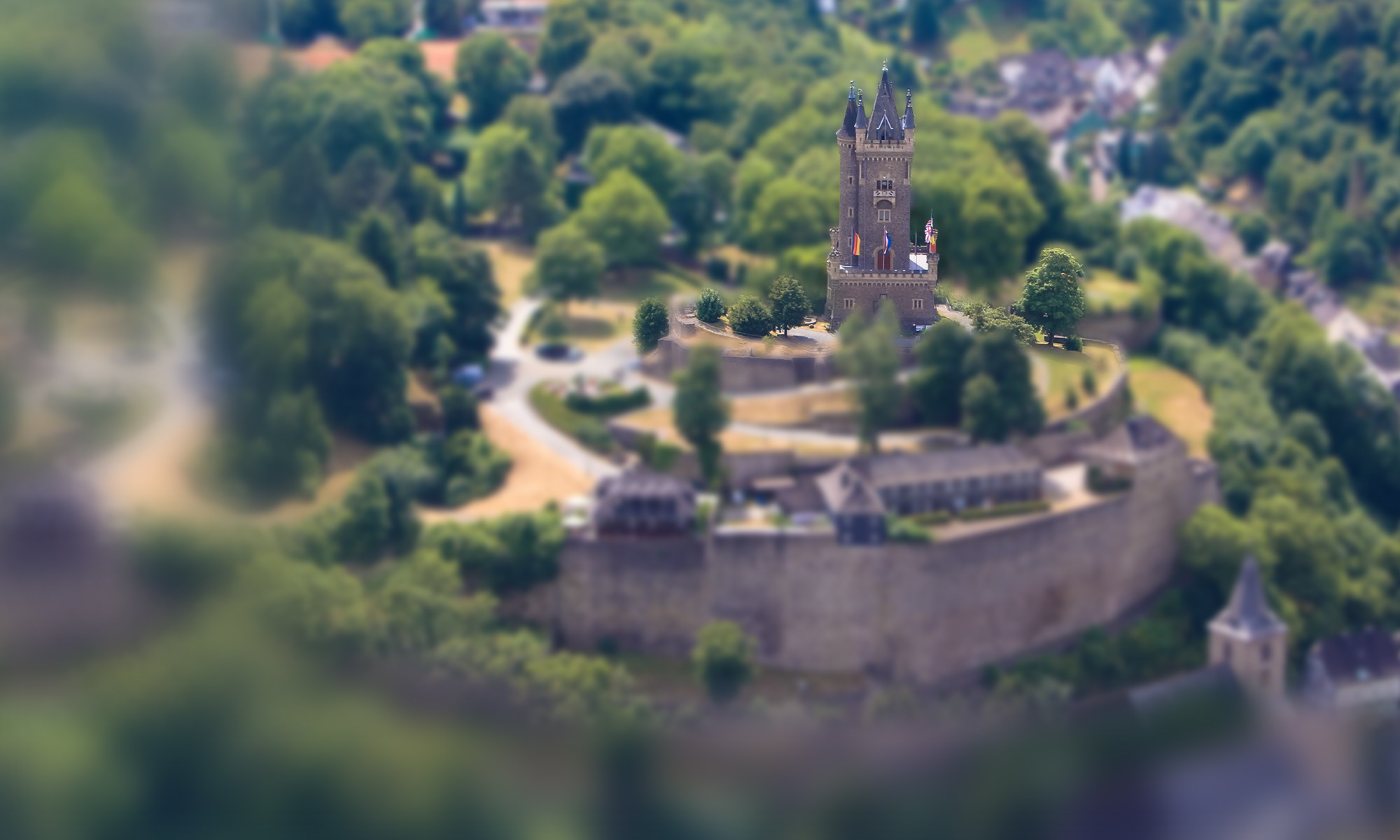 Luftaufnahme des Dillenburger Schlosses