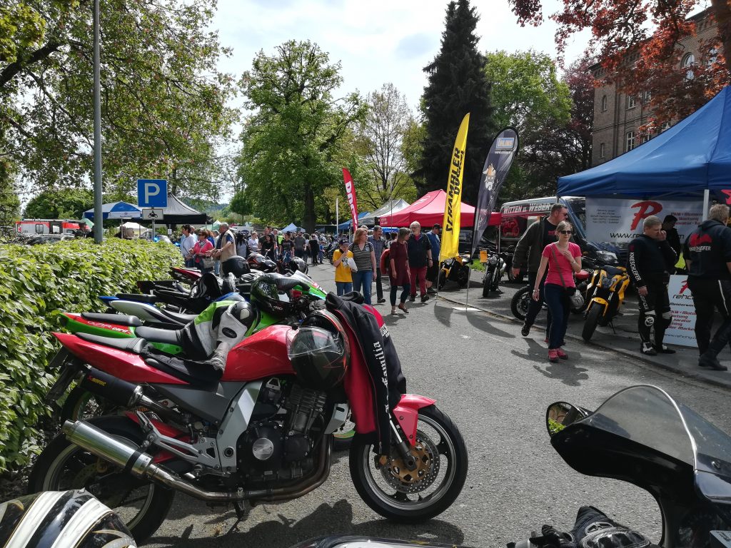 Motorräder bei der Motorradausstellung