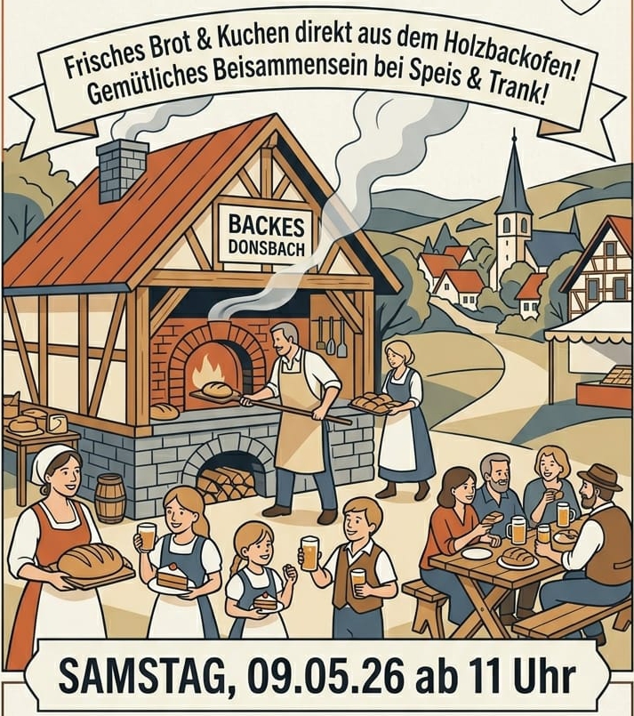 Hinweis auf das Backesfest am 09.05. in Donsbach. Mit Klick aufs Bild geht´s zum ganzen Artikel