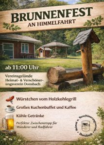 Hinweis auf das Brunnenfest des HVV Donsbach am 14.05.26.