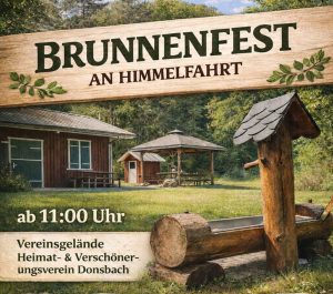 Hinweis auf das Brunnfest des HVV Donsbach. Mit Klick aufs Bild geht´s zum ganzen Artikel