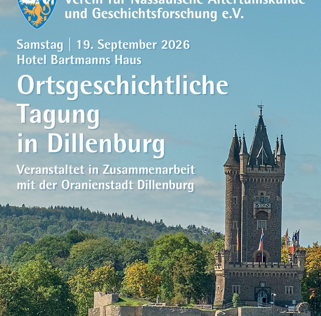 Flyer Ortsgeschichtliche Tagung in Dillenburg 19.09.2026