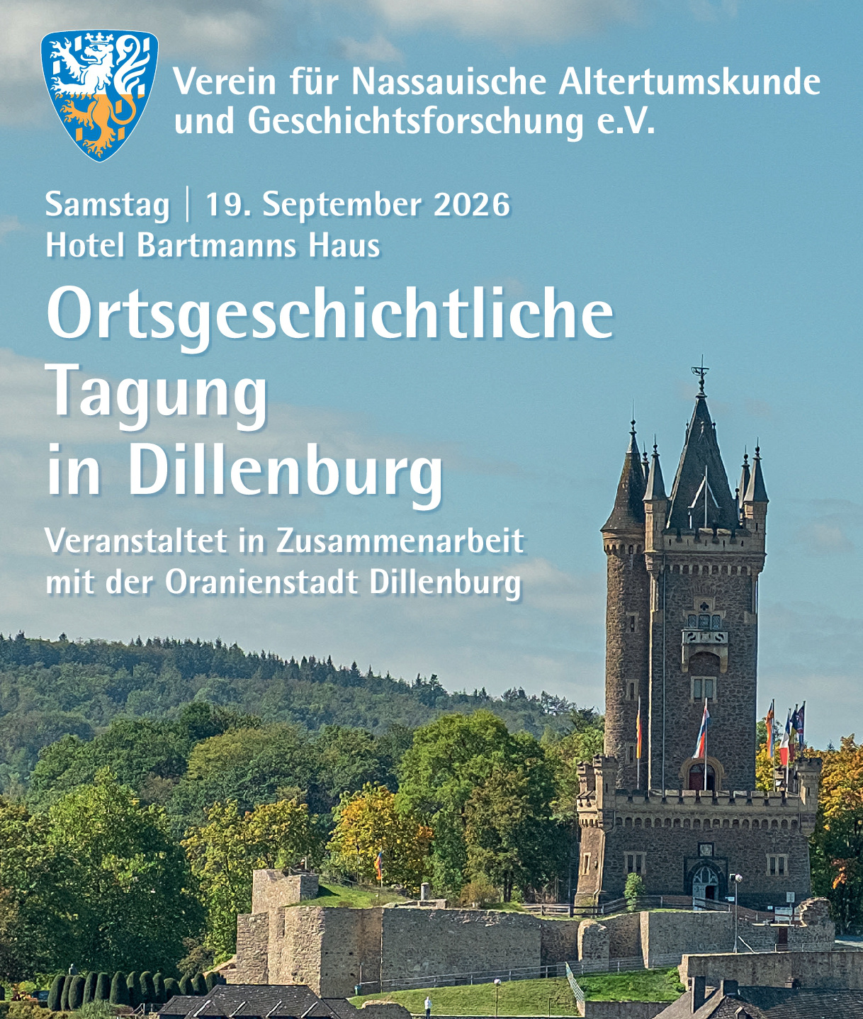 Flyer Ortsgeschichtliche Tagung in Dillenburg 19.09.2026
