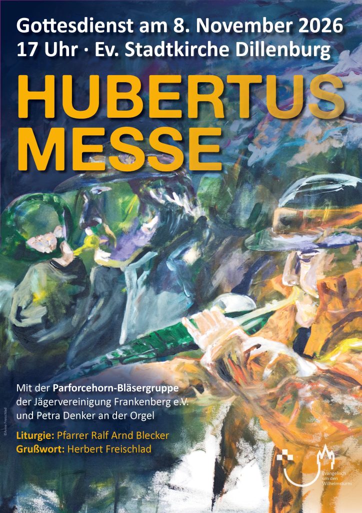 Plakat zur Hubertusmesse.