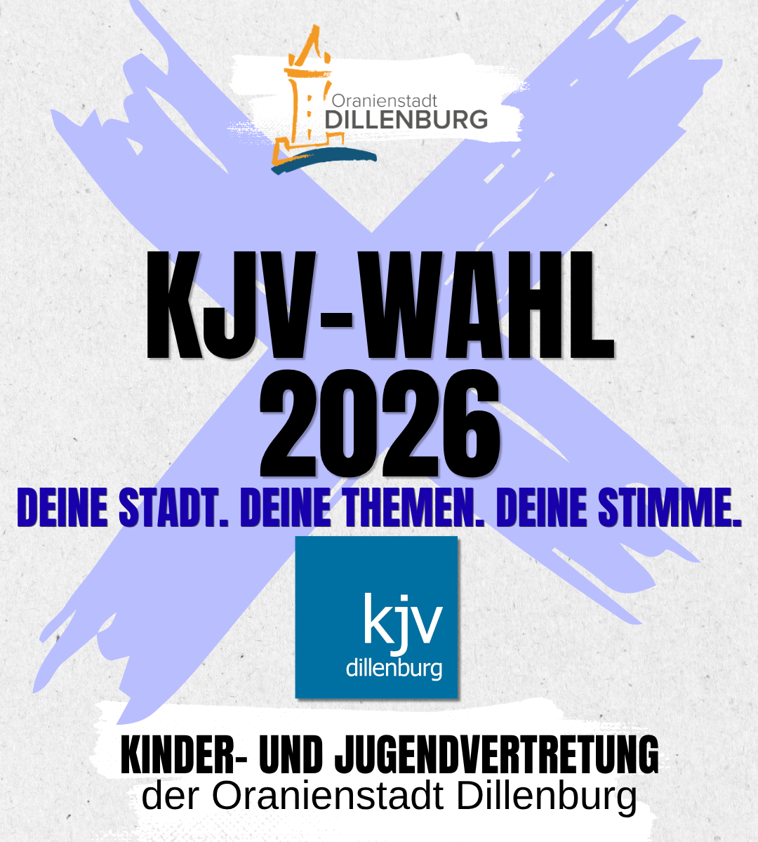 Plakat zur KJV Wahl 2026 in der Oranienstadt Dillenburg. Mit Klick aufs Bild geht´s zum ganzen Artikel.