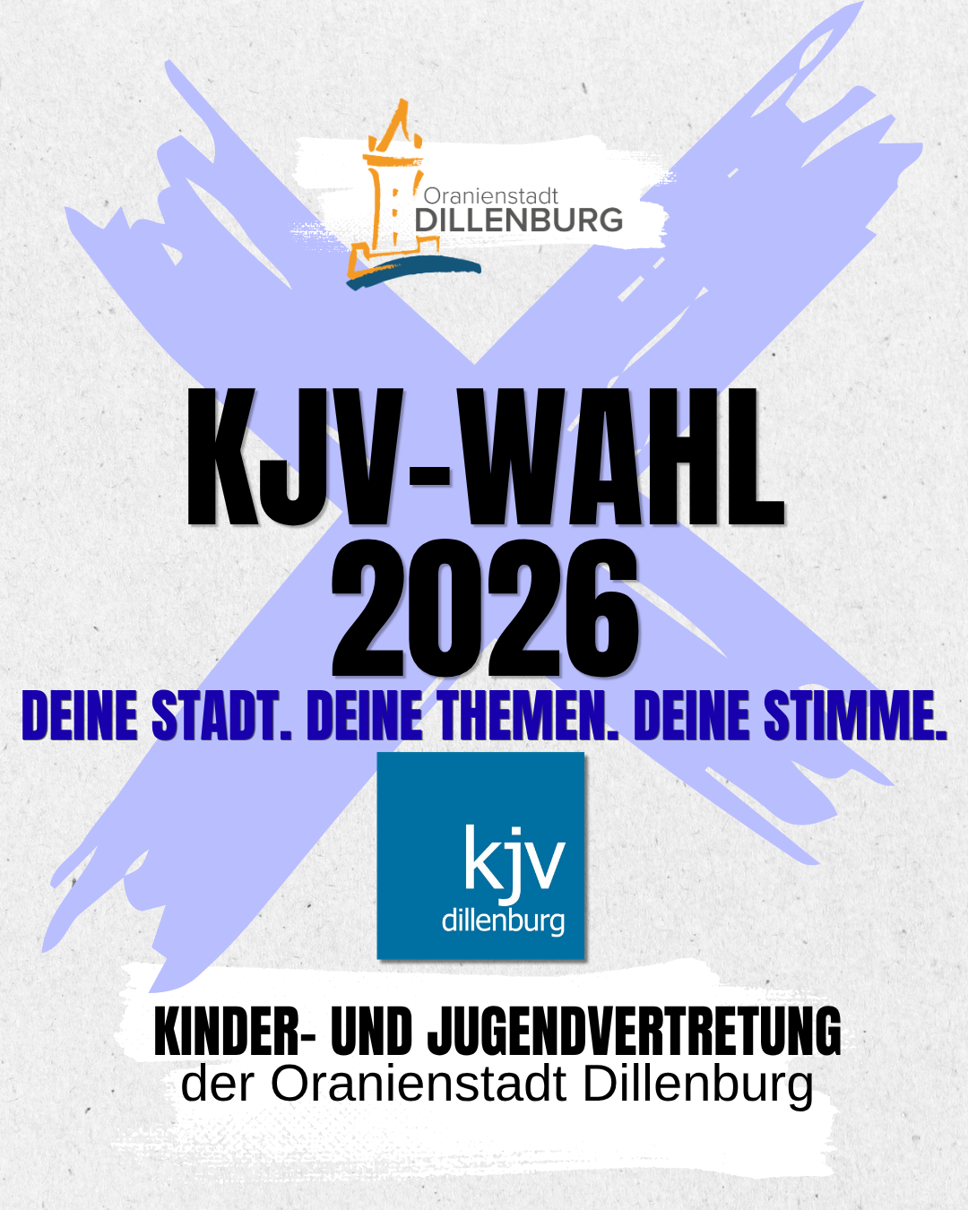Plakat zur KJV Wahl 2026 in der Oranienstadt Dillenburg. Mit Klick aufs Bild geht´s zum ganzen Artikel.